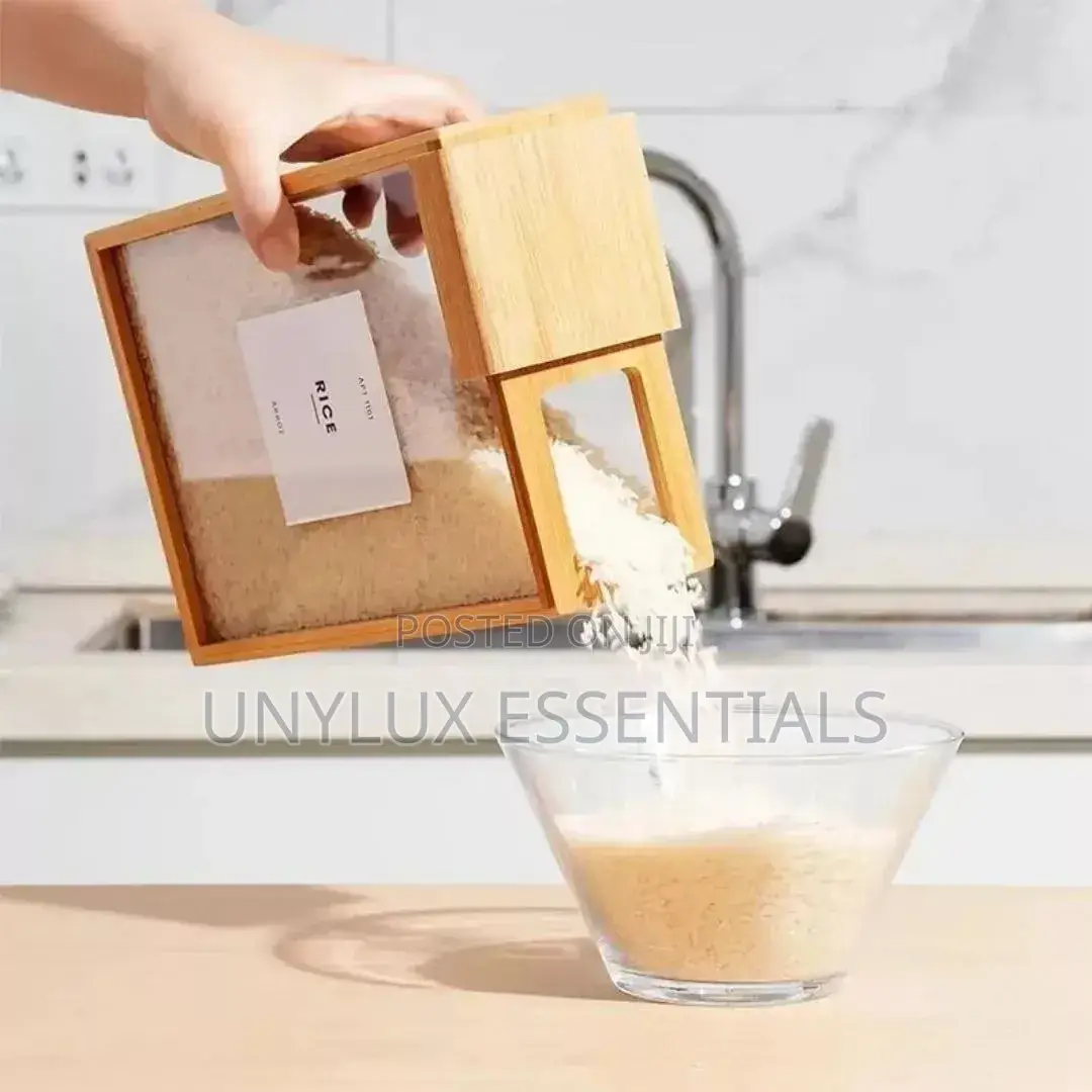 Bamboo Dry Food Pantry Cereal Dispenser