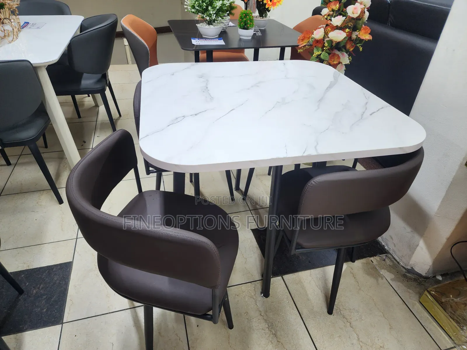 The Ivory Marble Elegance Dining Set