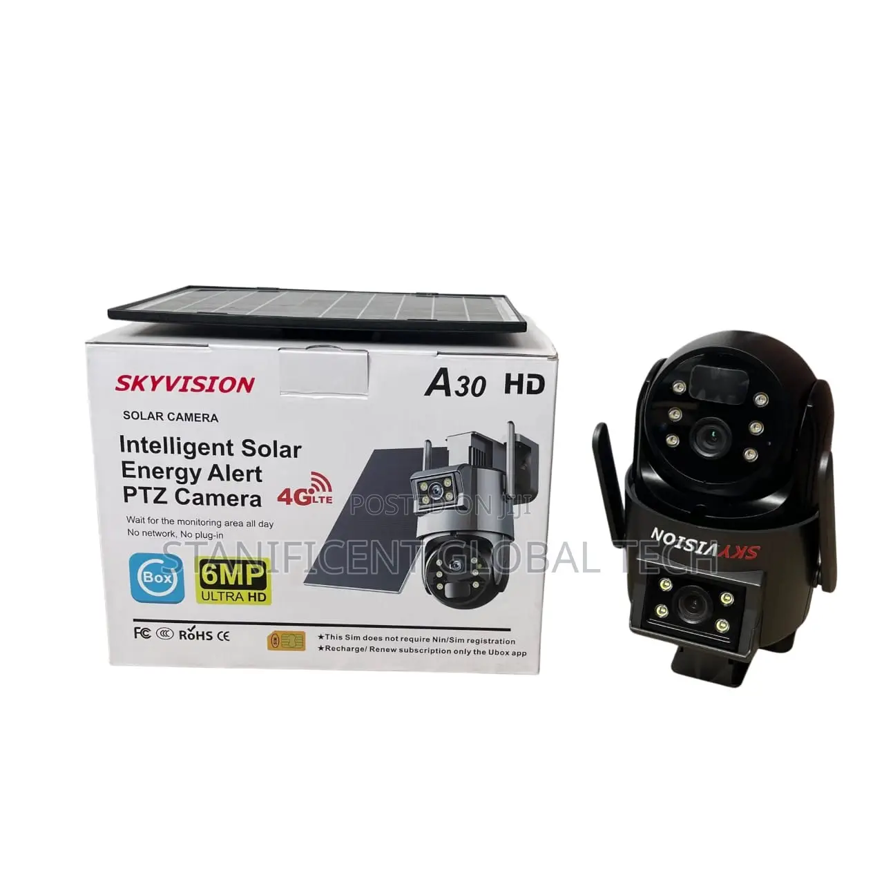 Skyvision 6mp A30 4g Dual Lens Solar PTZ Outdoor Camera (Ubox App)