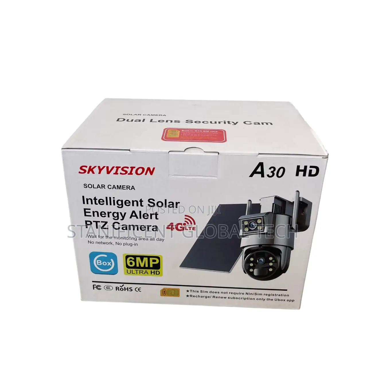 Skyvision 6mp A30 4g Dual Lens Solar PTZ Outdoor Camera (Ubox App)