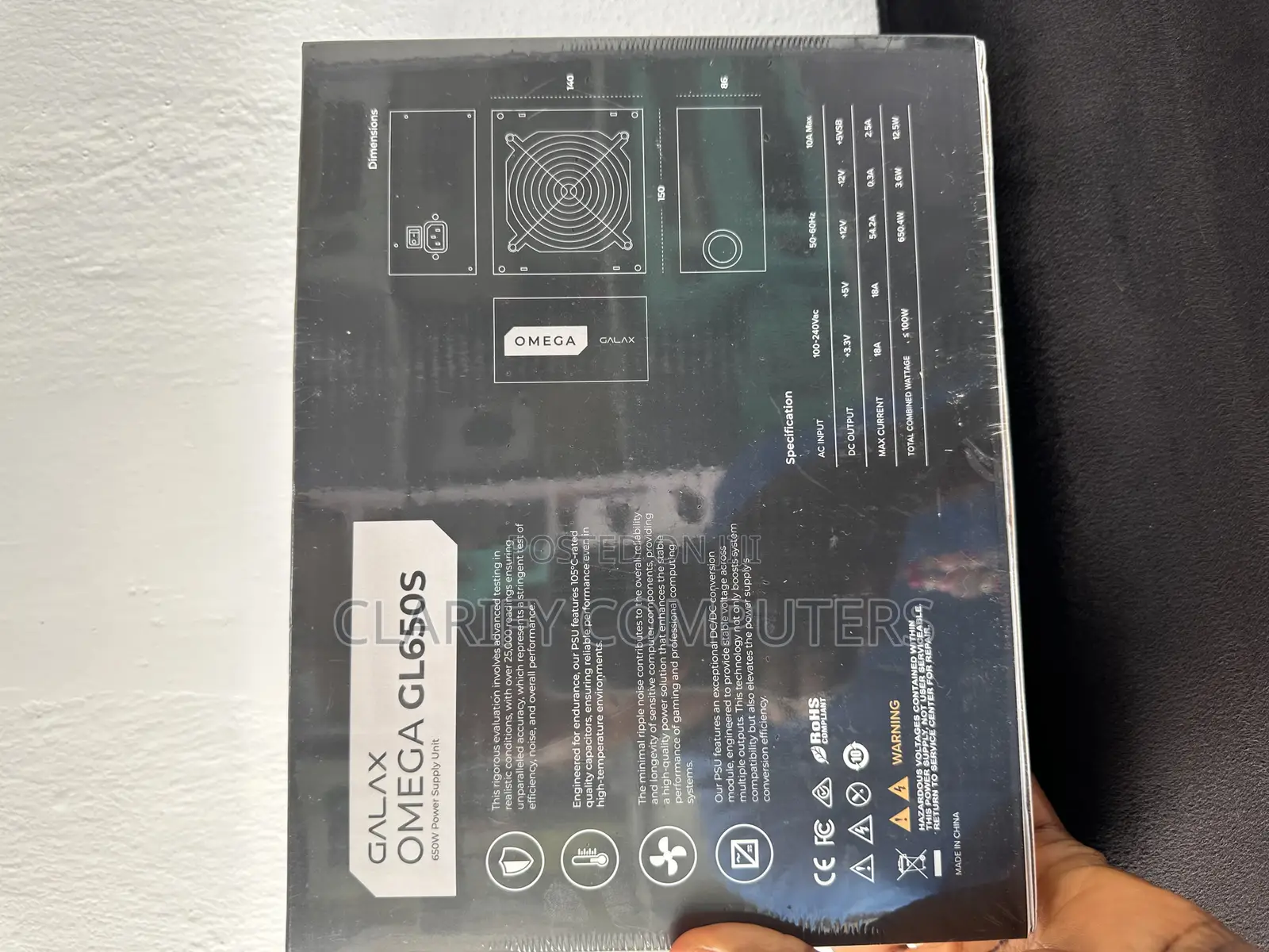 Galax Omega Gl650s 650w Power Supply Unit