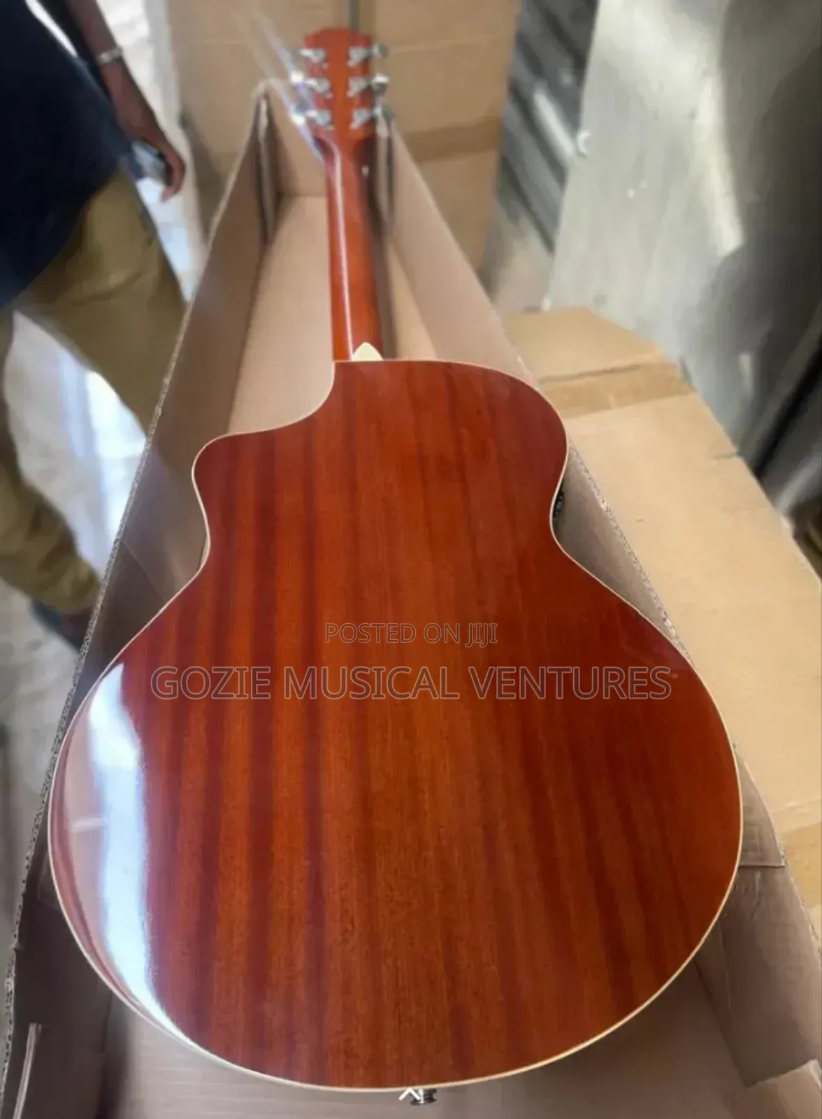 Takla 41" Semi Acoustic Electro Guitar Wood Colour It With Bag Strap.