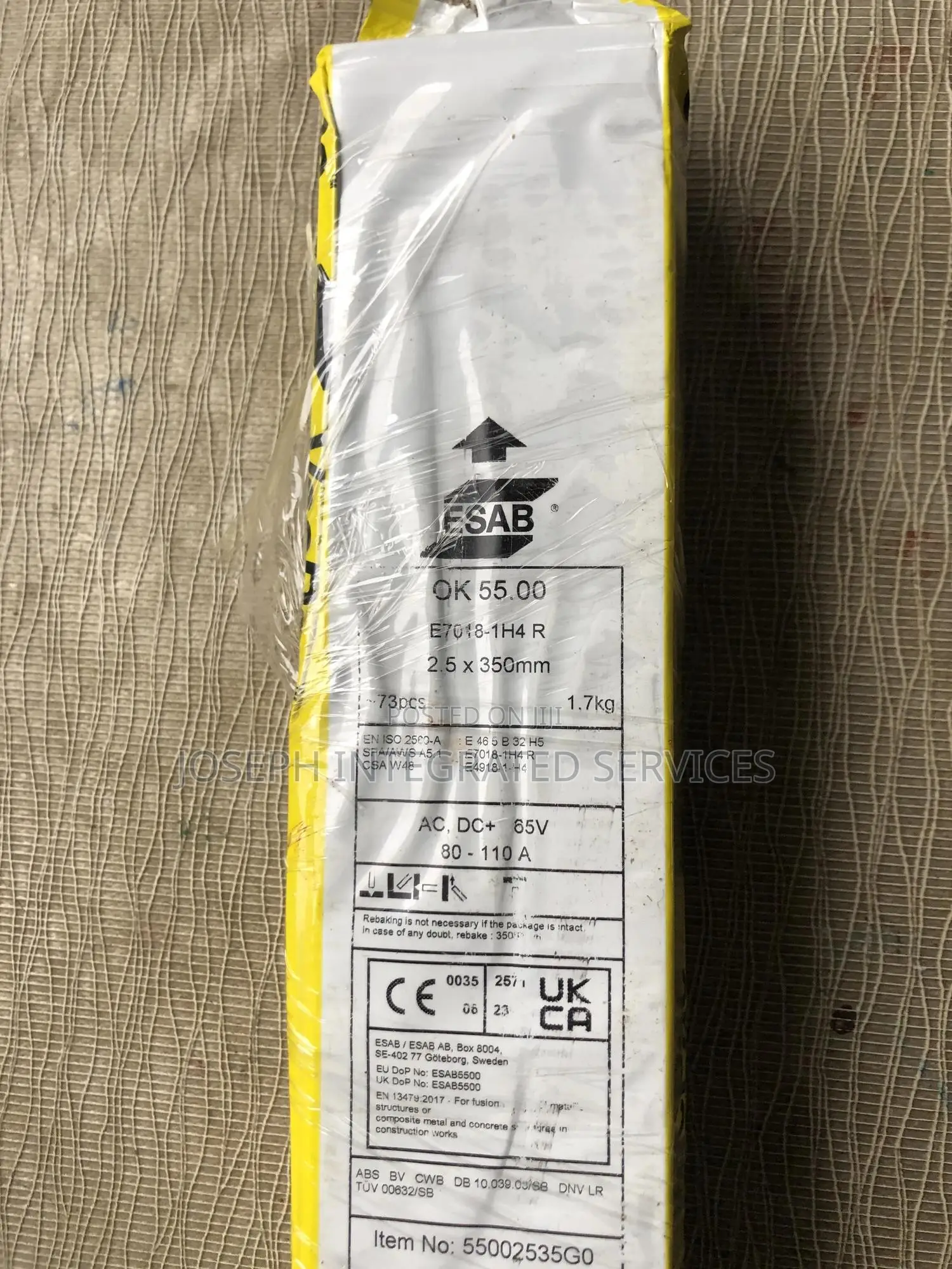 Esab Ok 55.00 Welding Electrodes 2.5 X 150mm