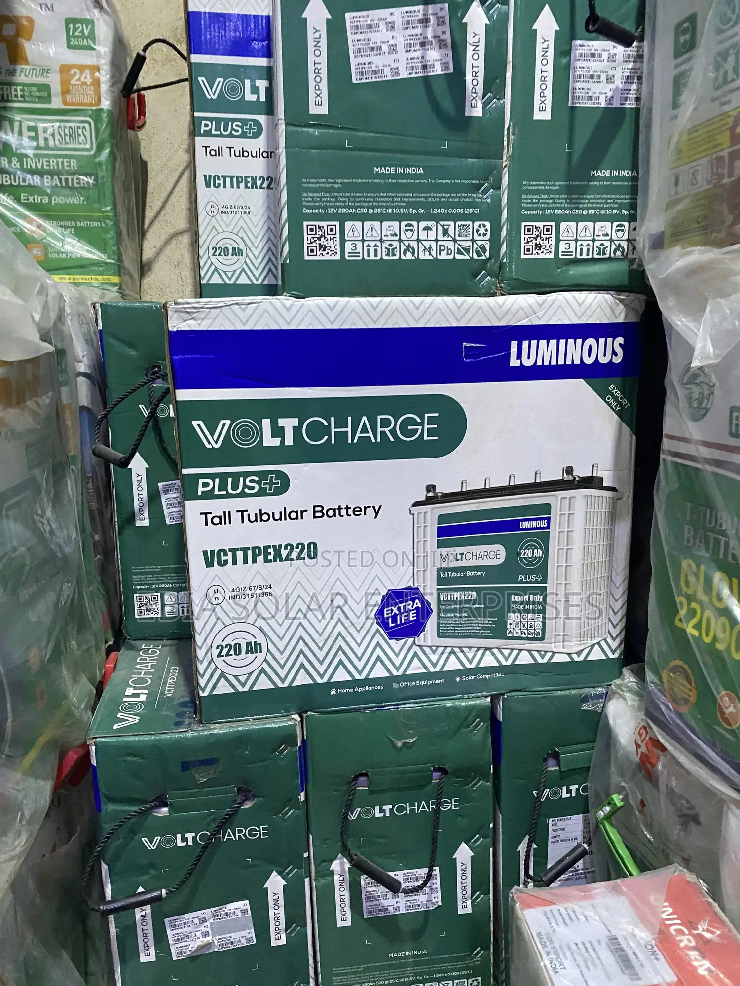 220ah Voltcharge Luminous Tubular Battery
