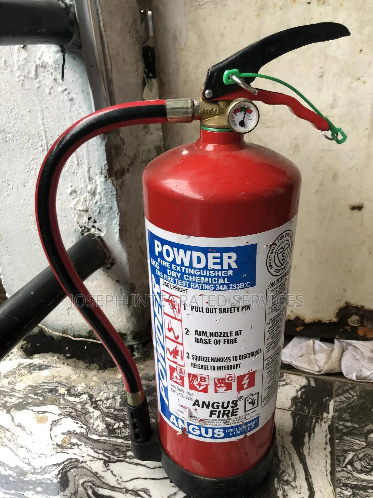 Angus Fire 6kg Dry Chemical Powder (Dcp) Fire Extinguisher