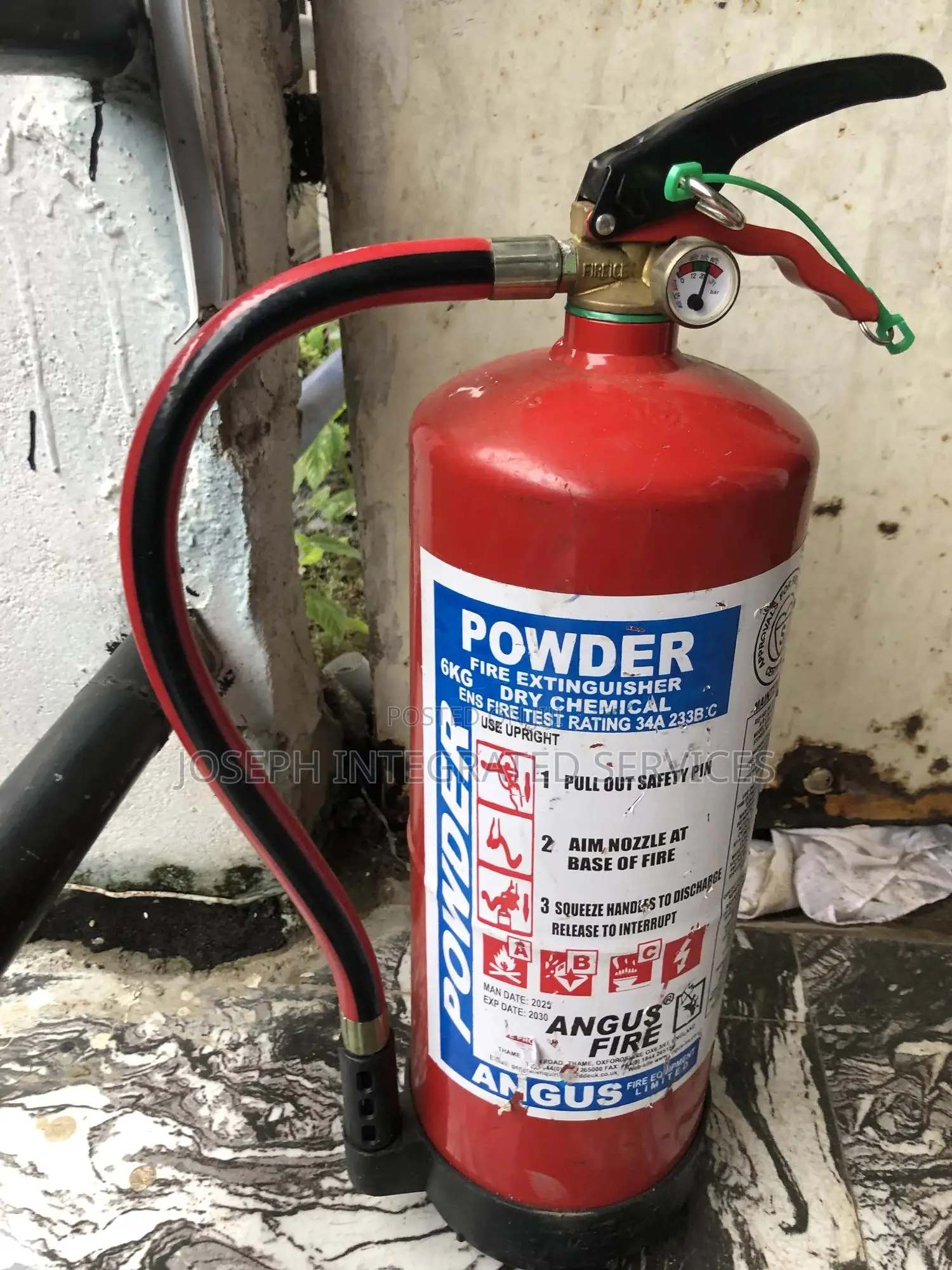 Angus Fire 6kg Dry Chemical Powder (Dcp) Fire Extinguisher