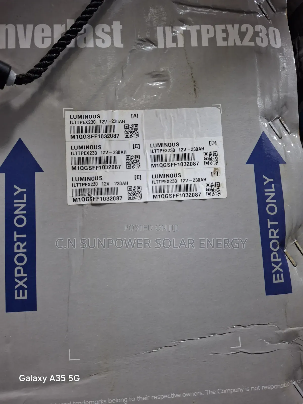 230ahs/12v Luminous Tubular Technology Battery