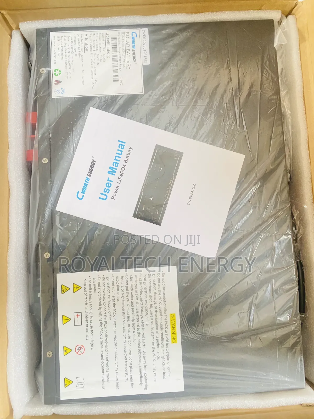 2.5kwh 24v Cworth Lithium Batteries