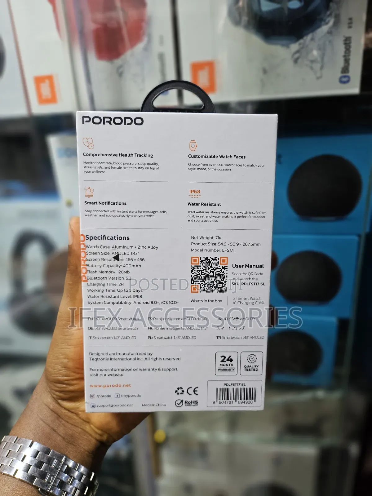 Porodo Chrono Steel Smart Watch