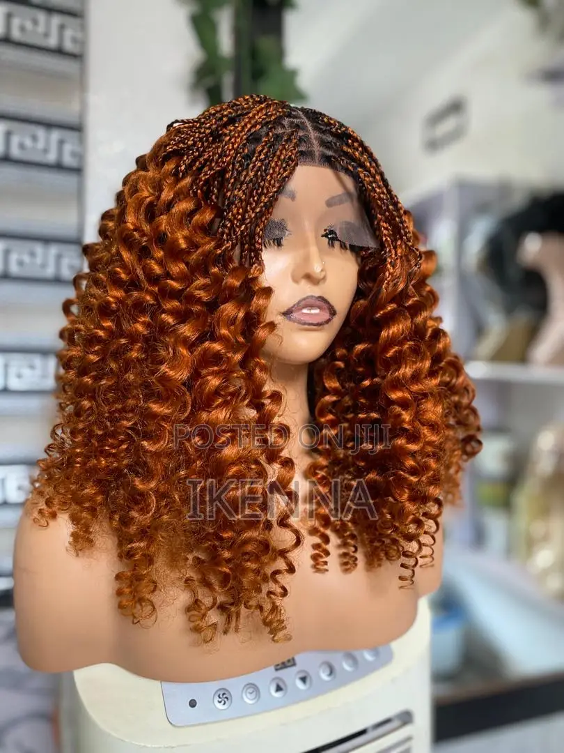 Beautiful, Curly Braided Wig With a Closure