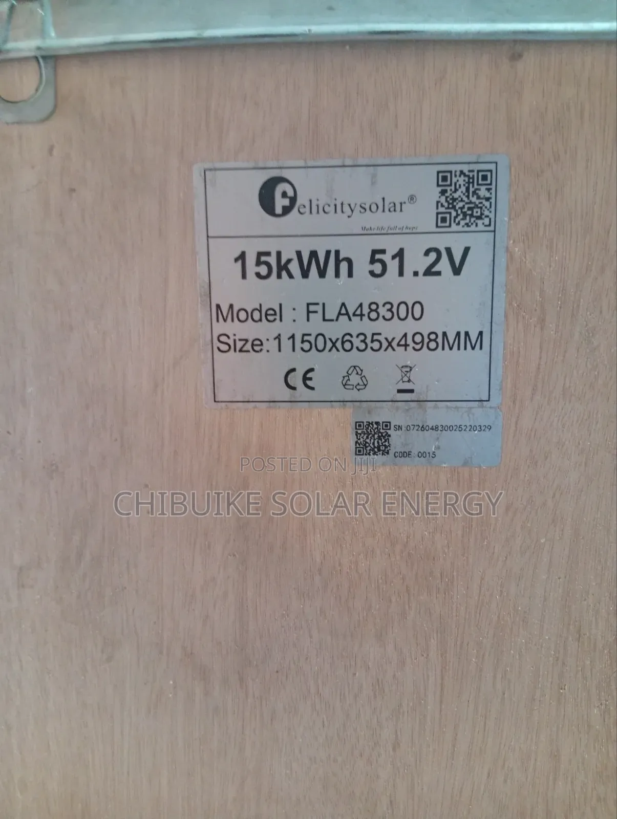 Felicity Lithium Ion Batteries 15kwh 51.2v Fal48300