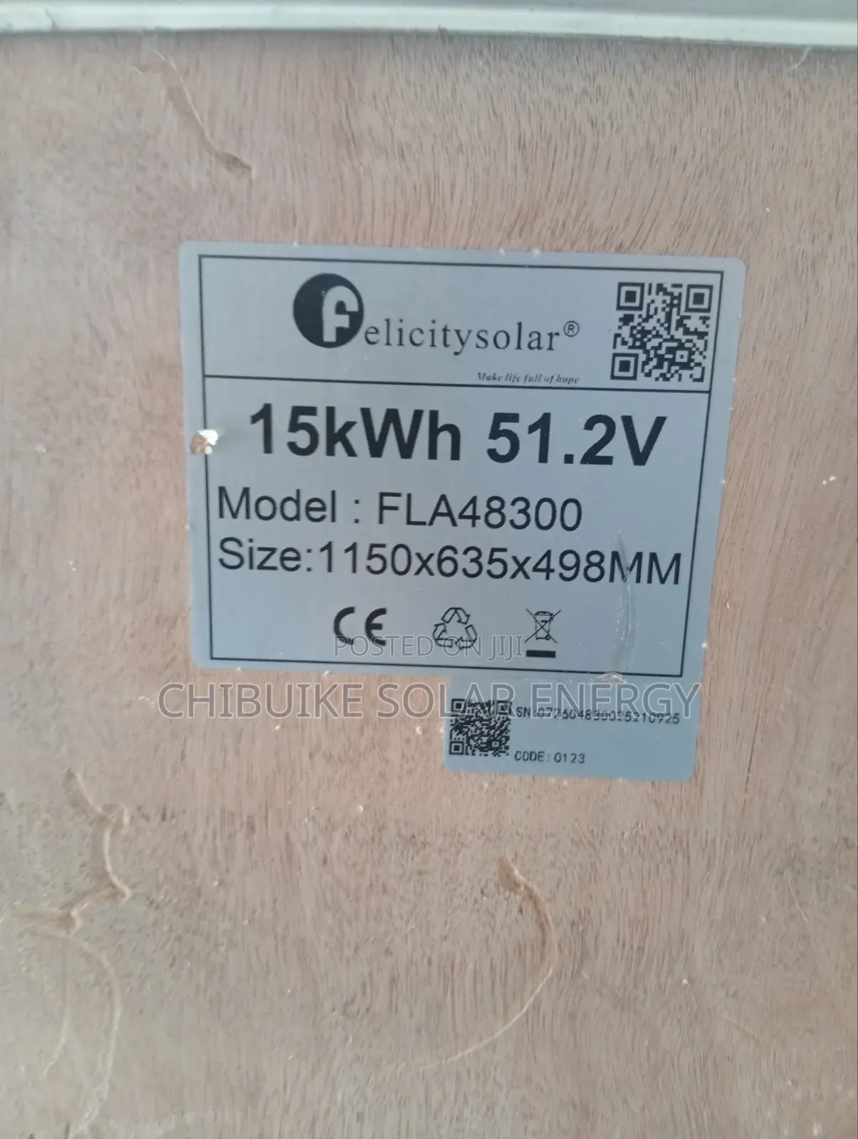 Felicity Lithium Ion Batteries 15kwh 51.2v Fal48300