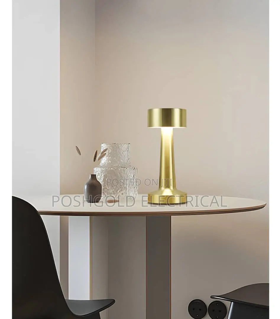 Mushroom Table Lamp-Antique Brass Gold