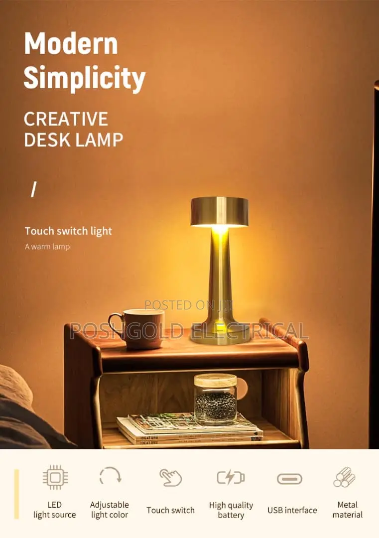 Mushroom Table Lamp-Antique Brass Gold