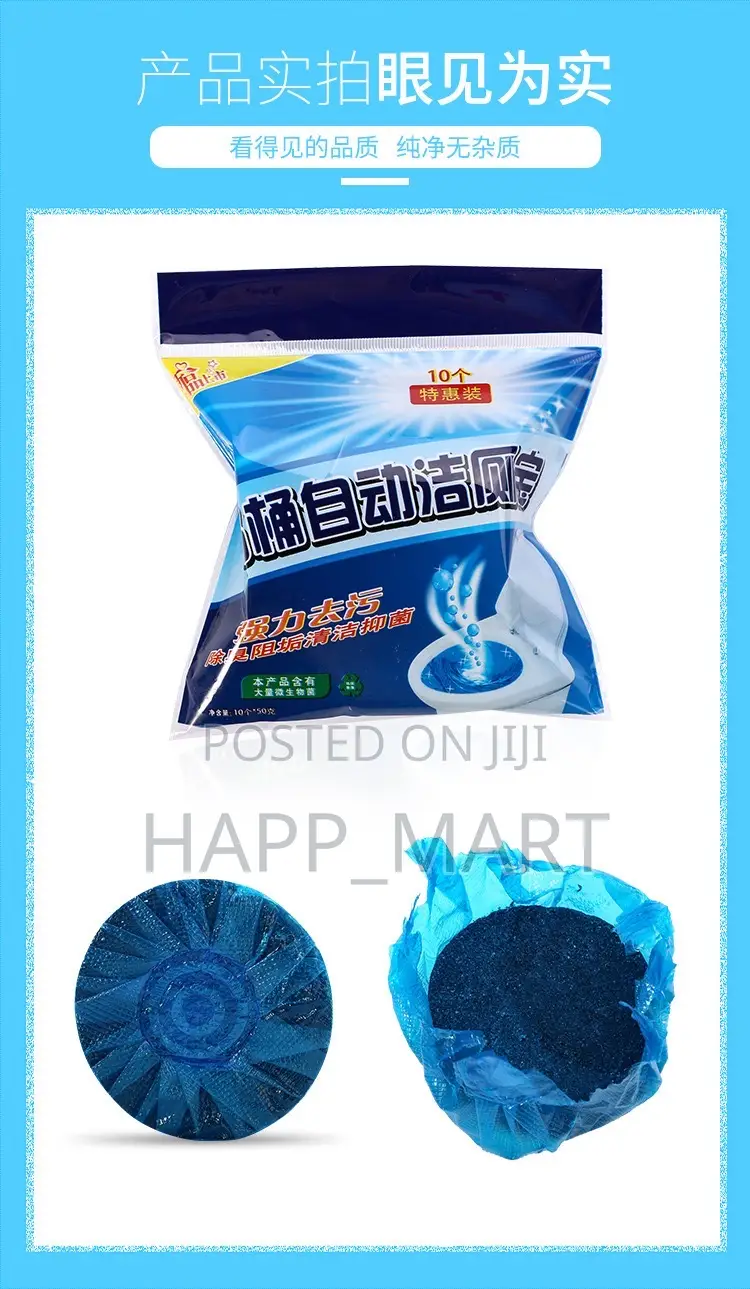 10in1 Blue Bubble Toilet Cleaning Tablet