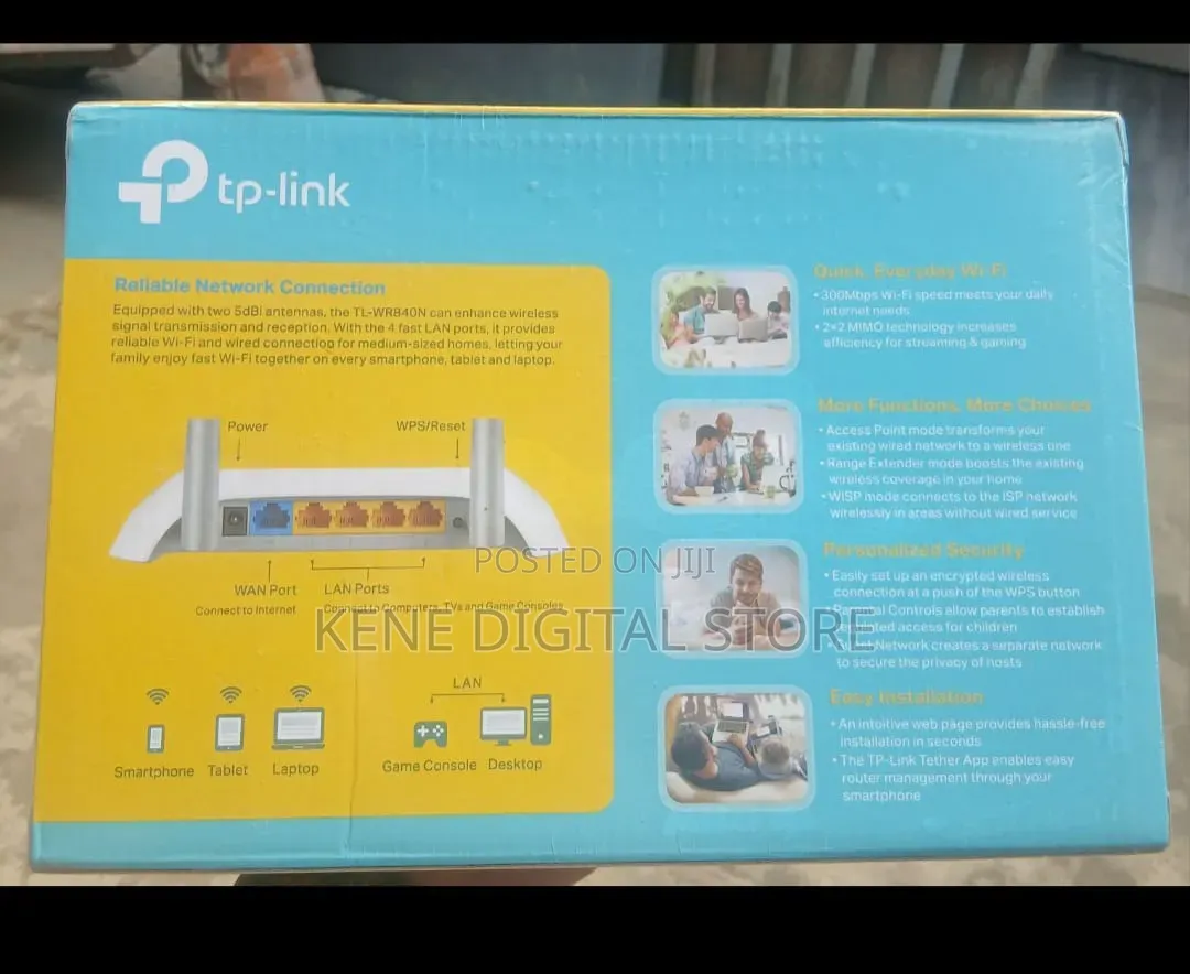 Tp-Link Tl-Wr840n Wifi Router (300mbps, 4-in-1 Modes)