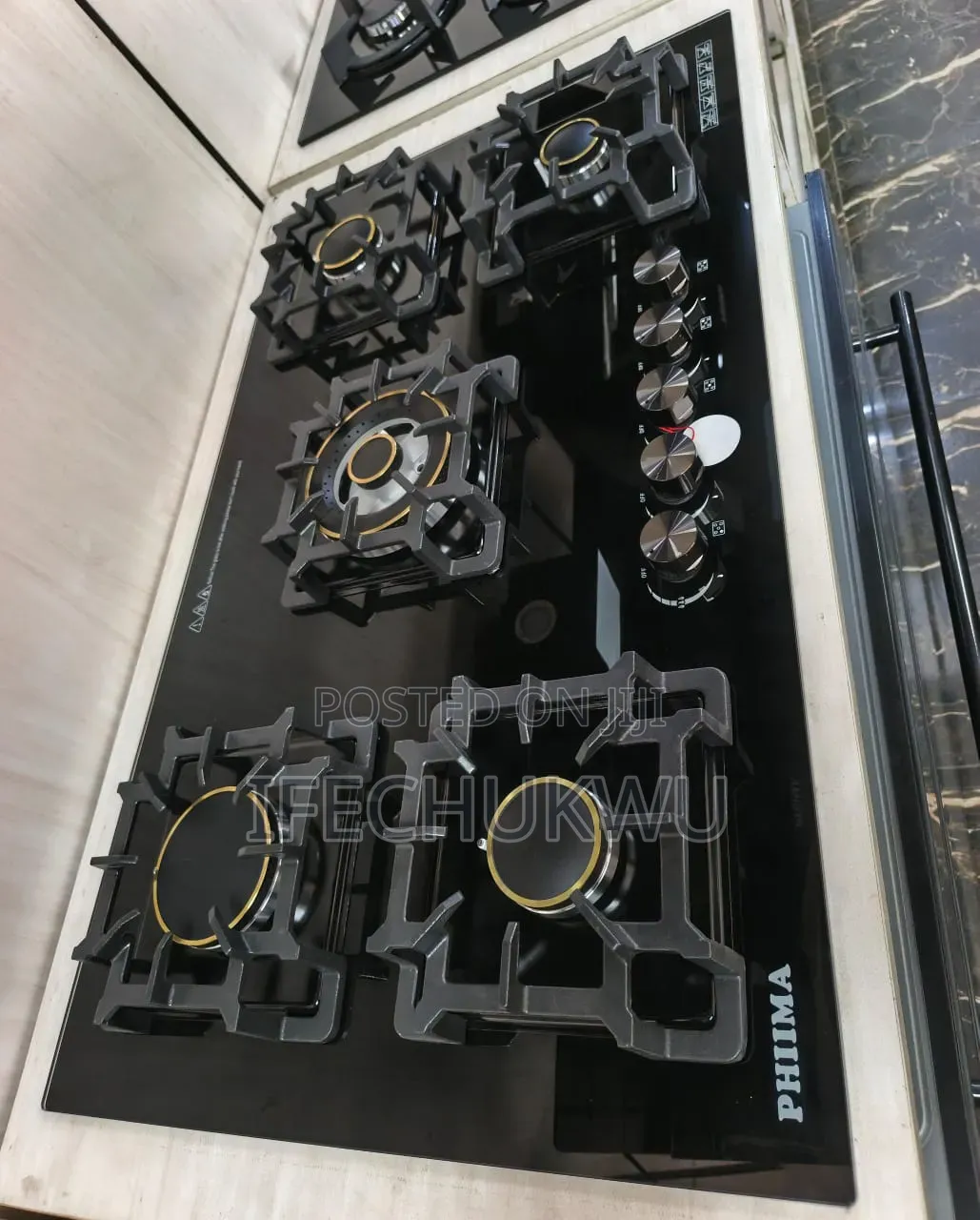 Original Phiima 90cm Built-in Premium Luxury 5 Burners Gas Cooker Hob