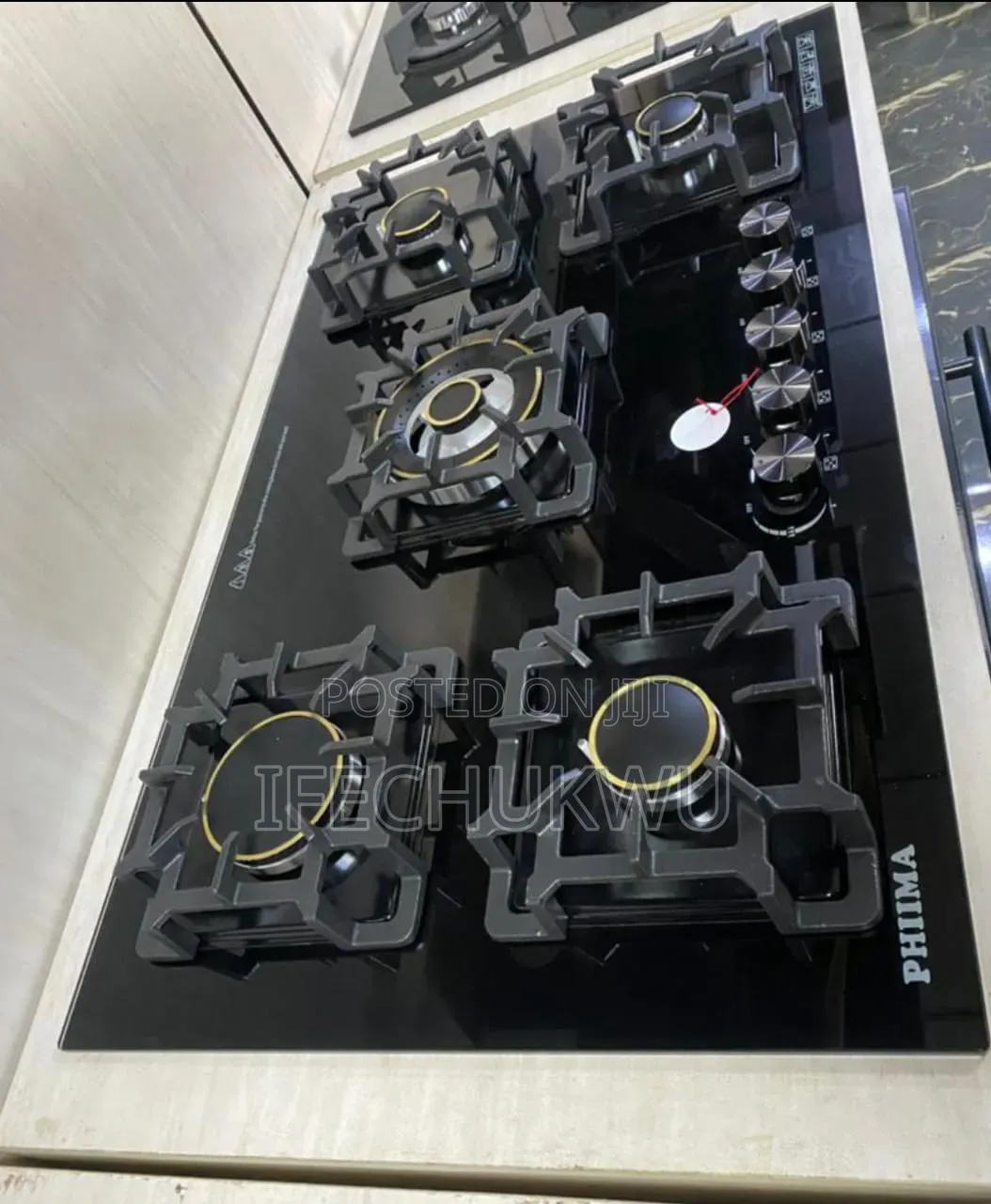 Original Phiima Built-in German Design 5 Burners Gas Cooker Hob Copper