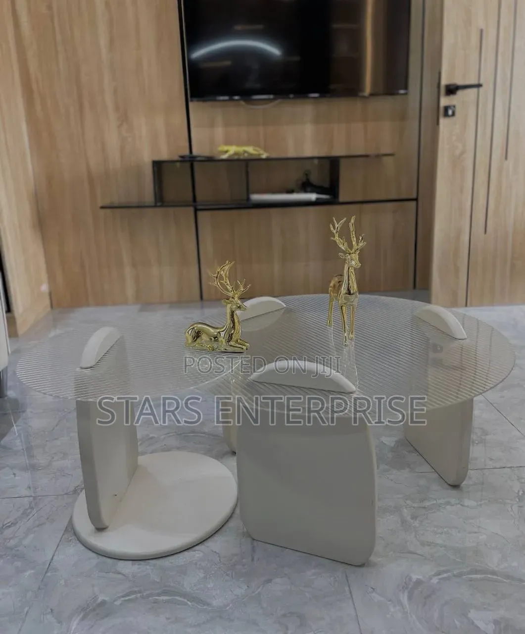 Center Table 2 in One Glass Top