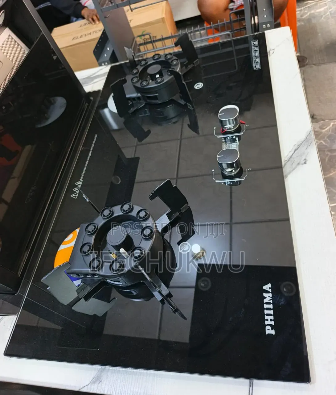 Original Phiima Built-in Flips Up With Timer Safety Devices Gas Hob