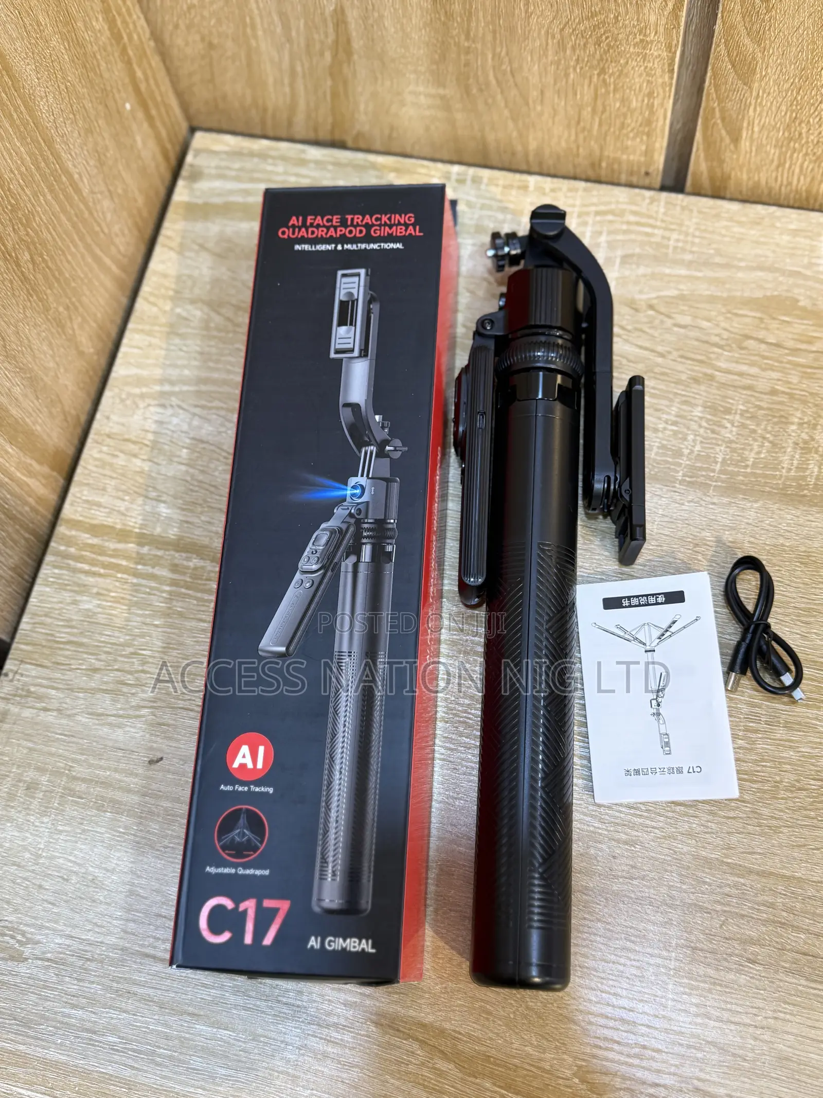 C17 Monopod 360° Auto-Rotation Ai Tracking Shooting Tripod Bluetooth