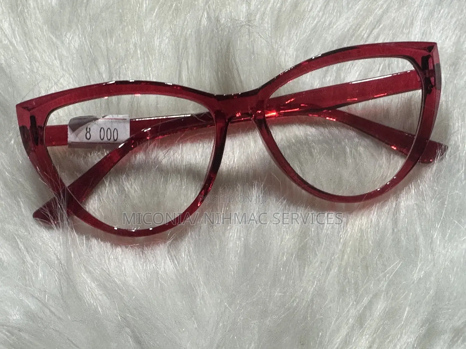 Burgundy Cat Eye Fashion Glasses / Optical Frames 