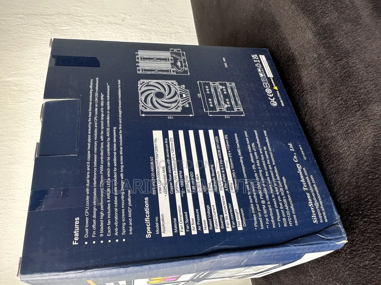 Silverstone Hydrogon D120 Argb Fan