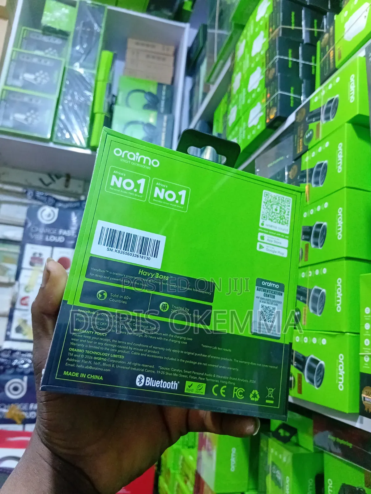 Oraimo Spacebuds 2 (Otw-631) 52db Hybrid Anc Earbuds - 45hr Battery 