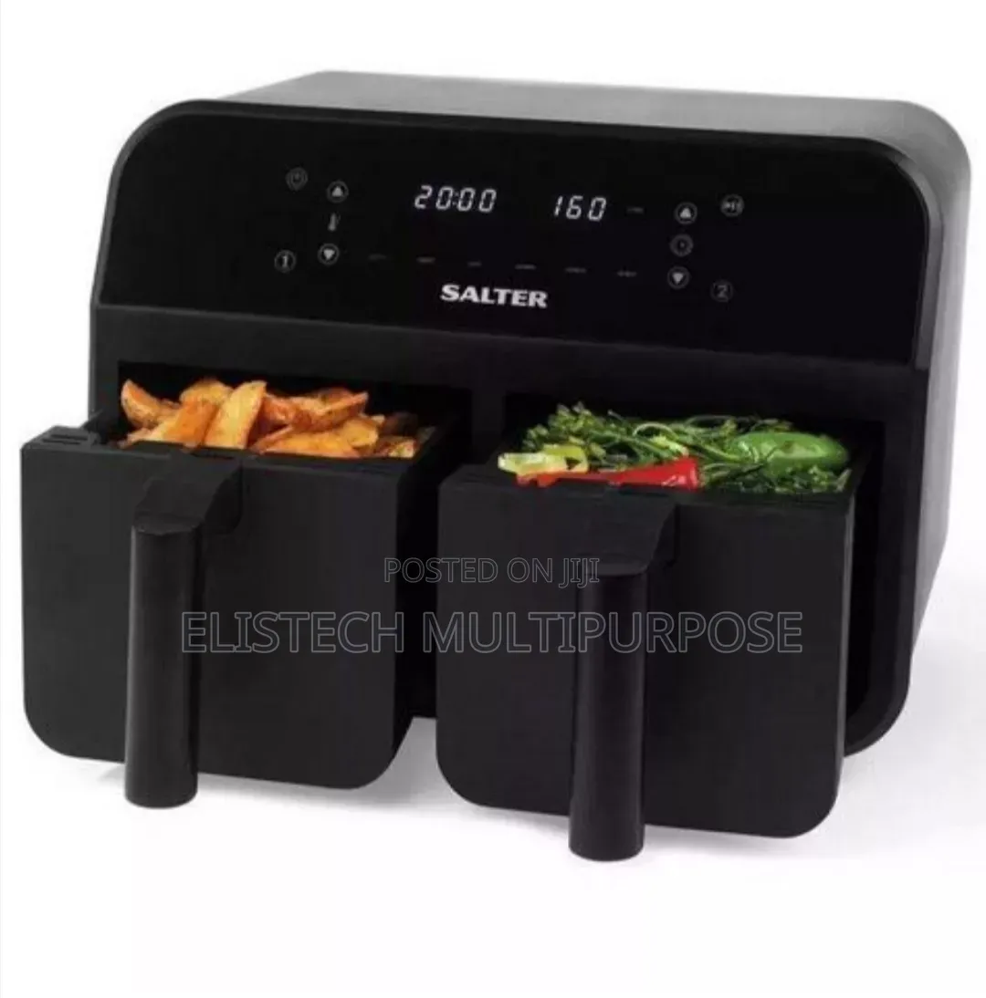 Salter Dual Air Fryer - Xl Family Size With Double Drawers