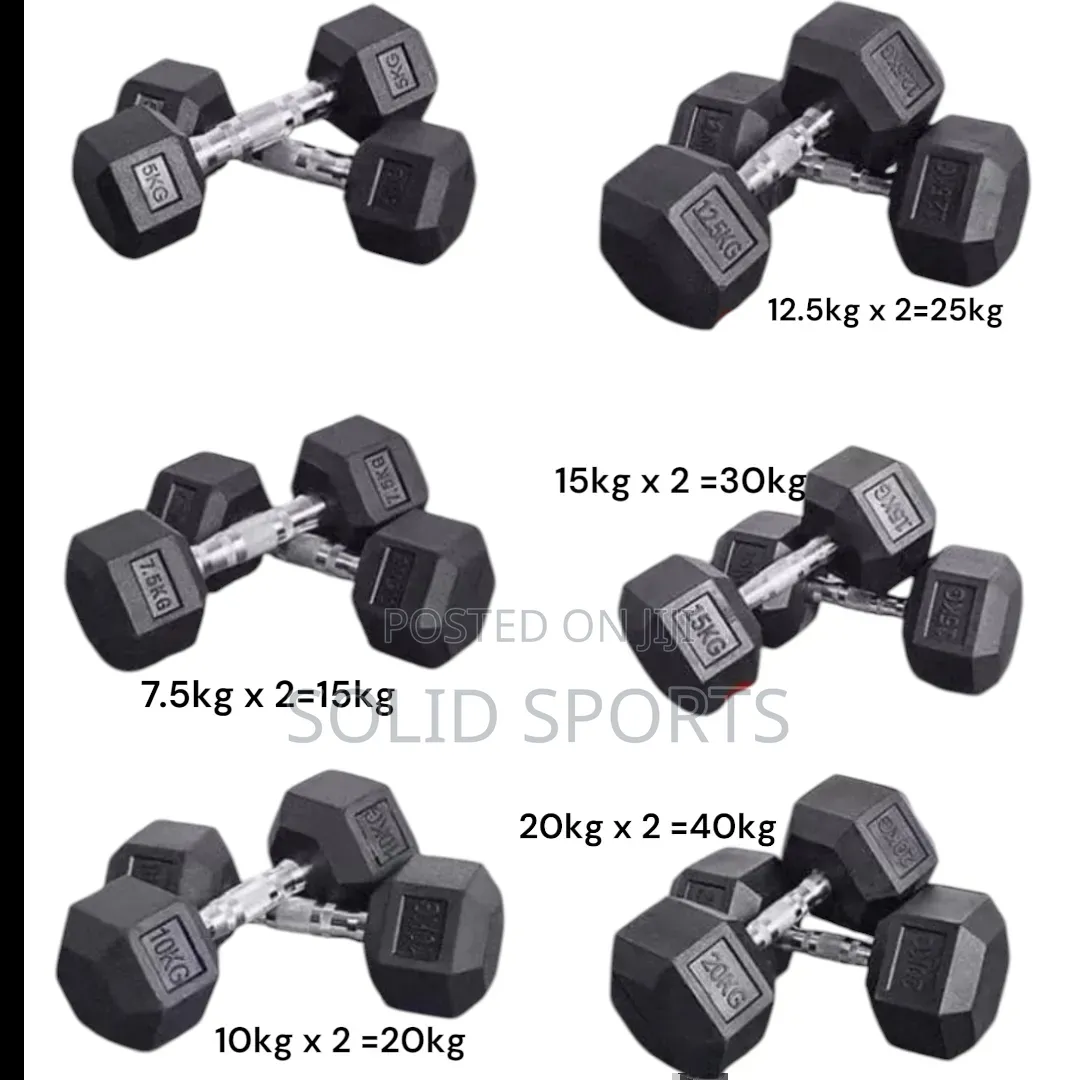 110kg Set of Hexagon Dumbbell