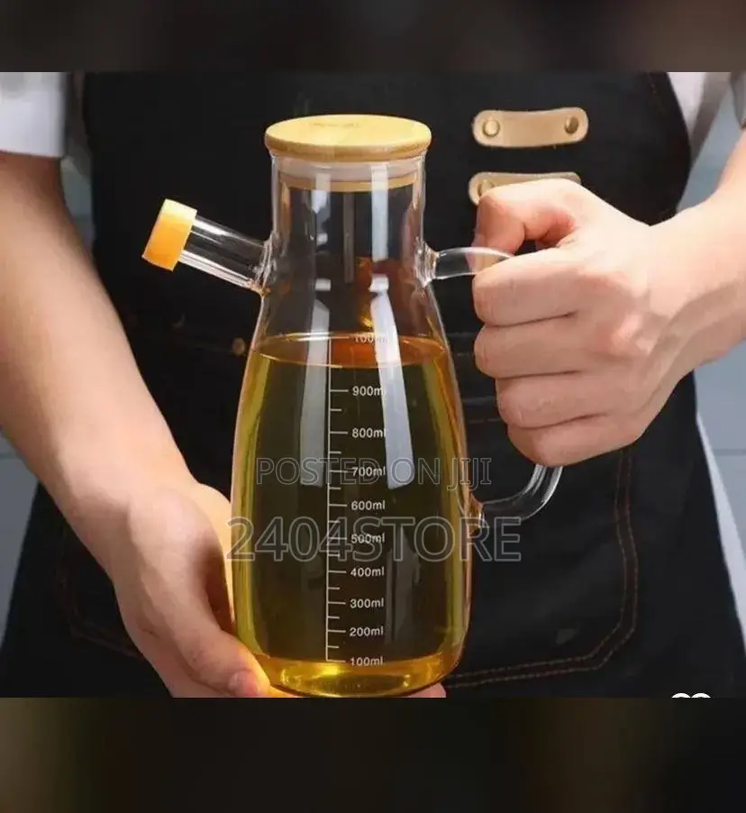 Oil Jug With a Bamboo Lid