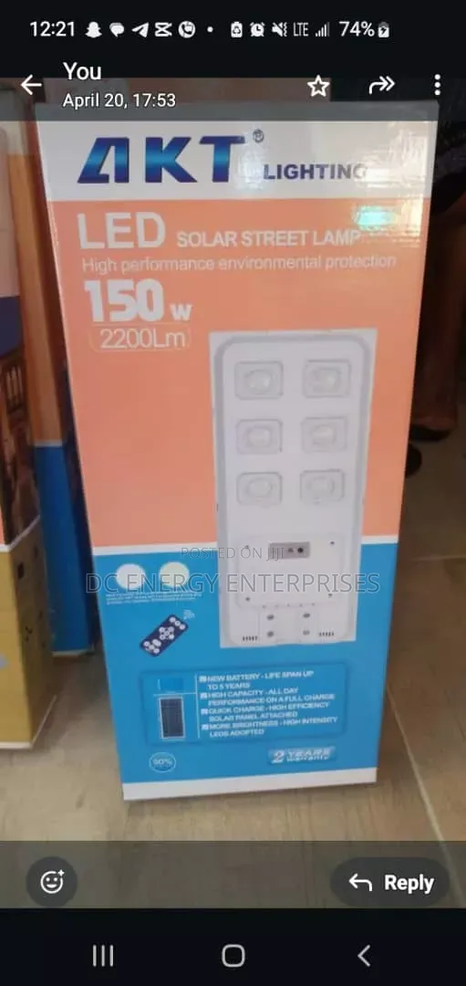 150w Akt Solar Light.
