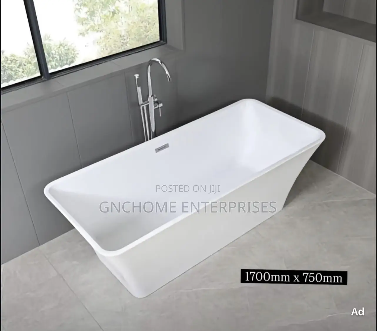 Free Standing Bathtub Square