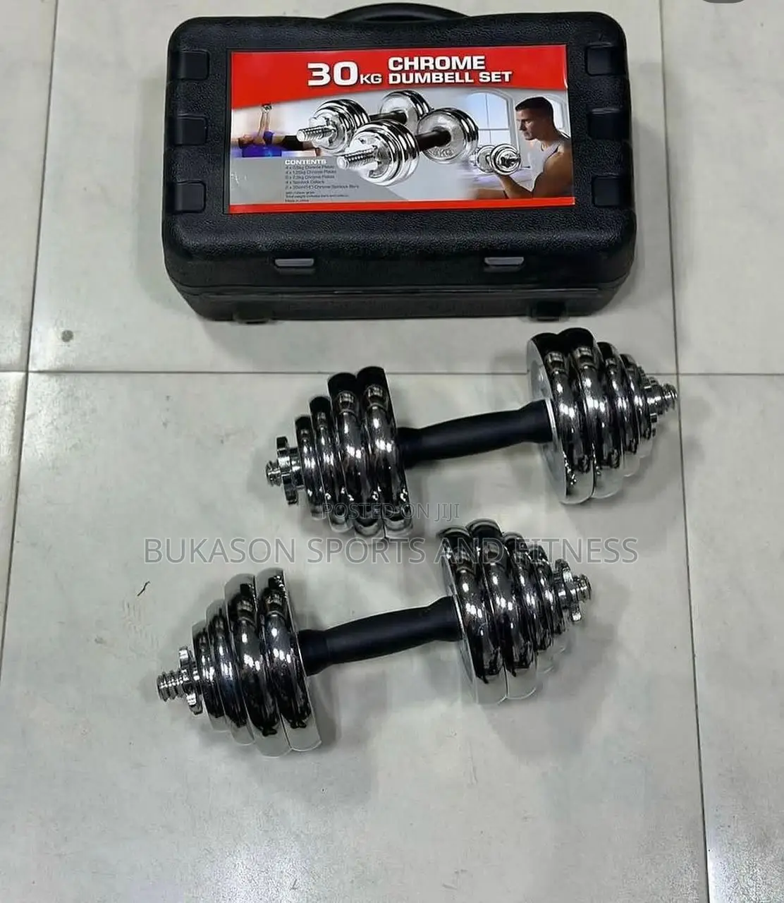 30kg Adjustable Box Chrome Dumbbell
