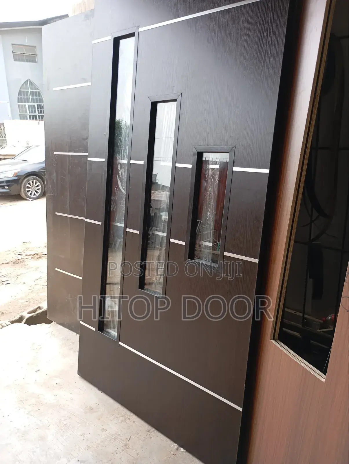 Classic HDF Wenge Glass Door With Frame and Architrave