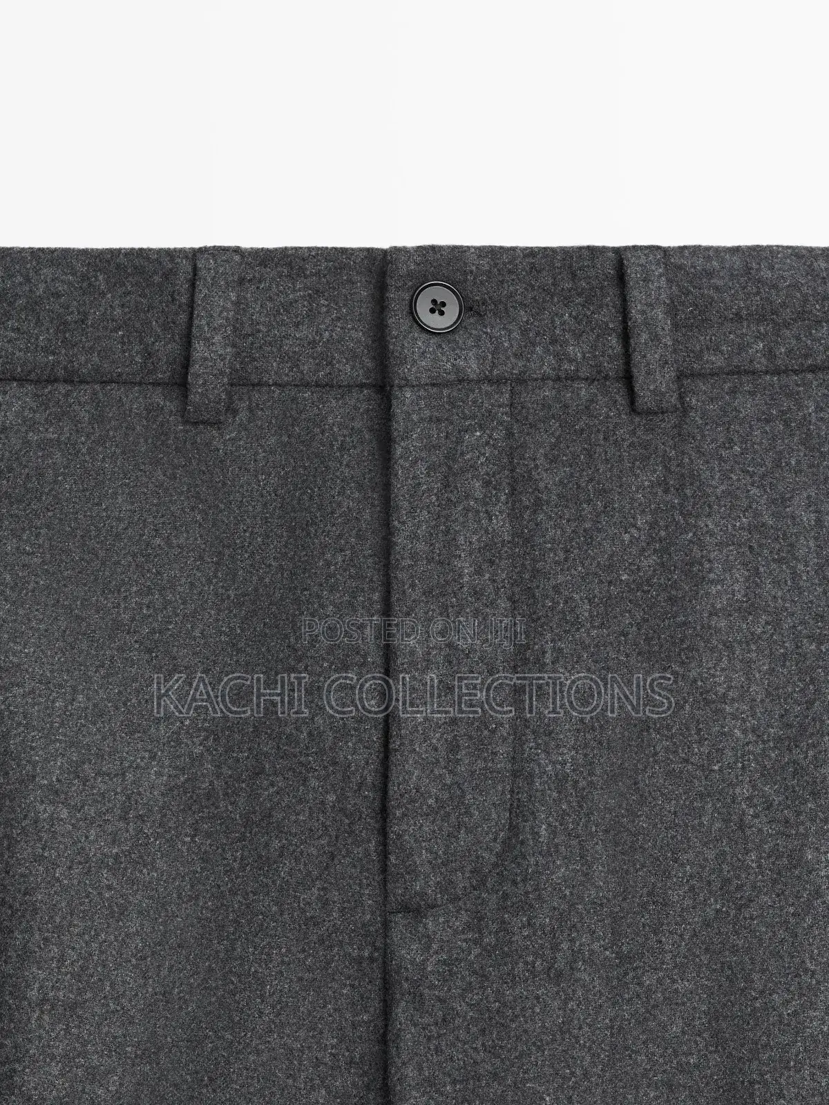 Wool Blend Flannel Trousers