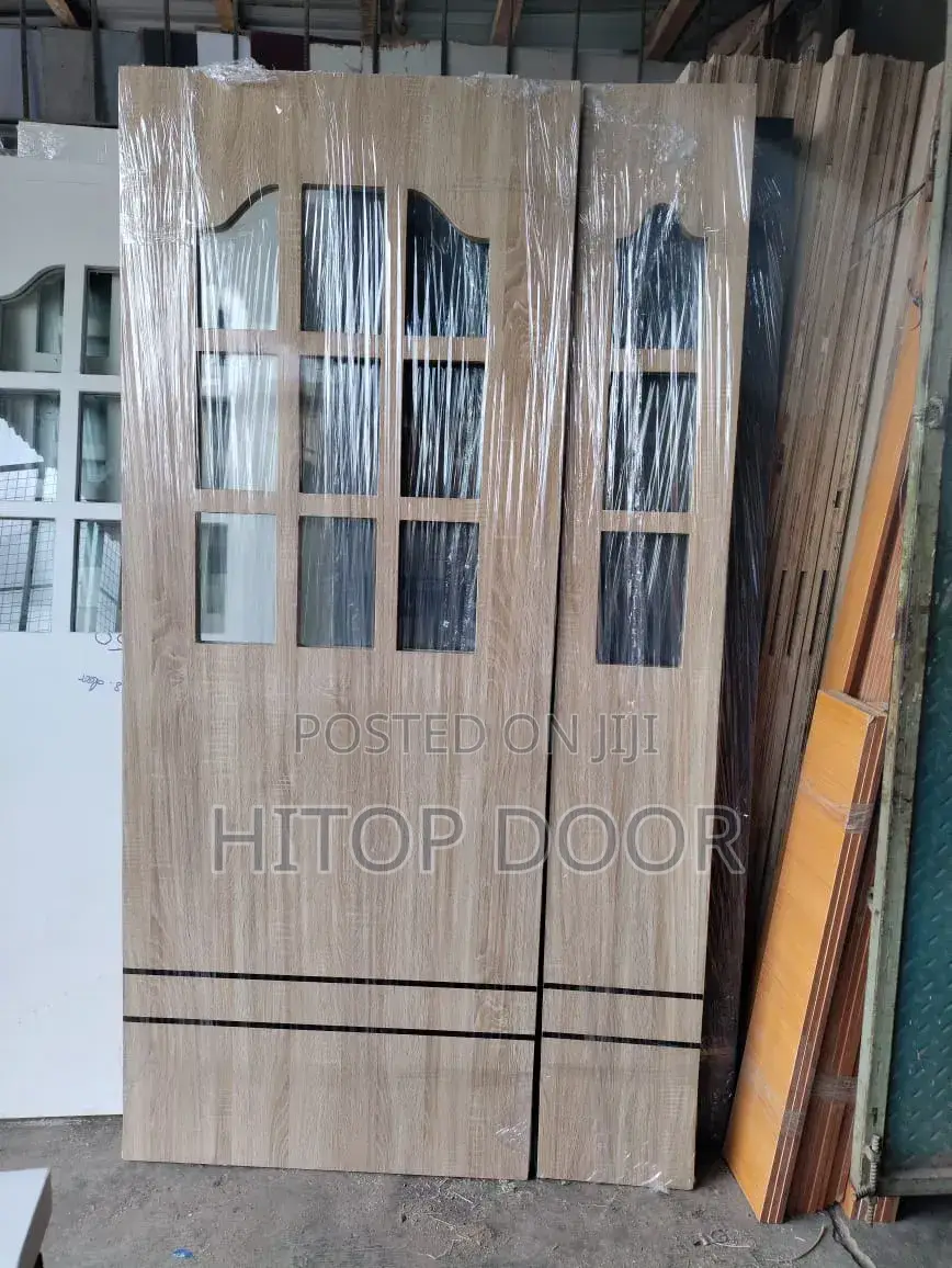 Modern HDF Glass Door With Frame and Architrave