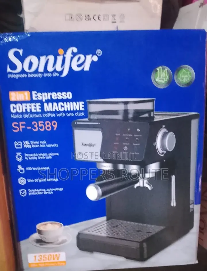 Sonifer 2 In 1 Expresso Coffee Machine With Coffee Grinder