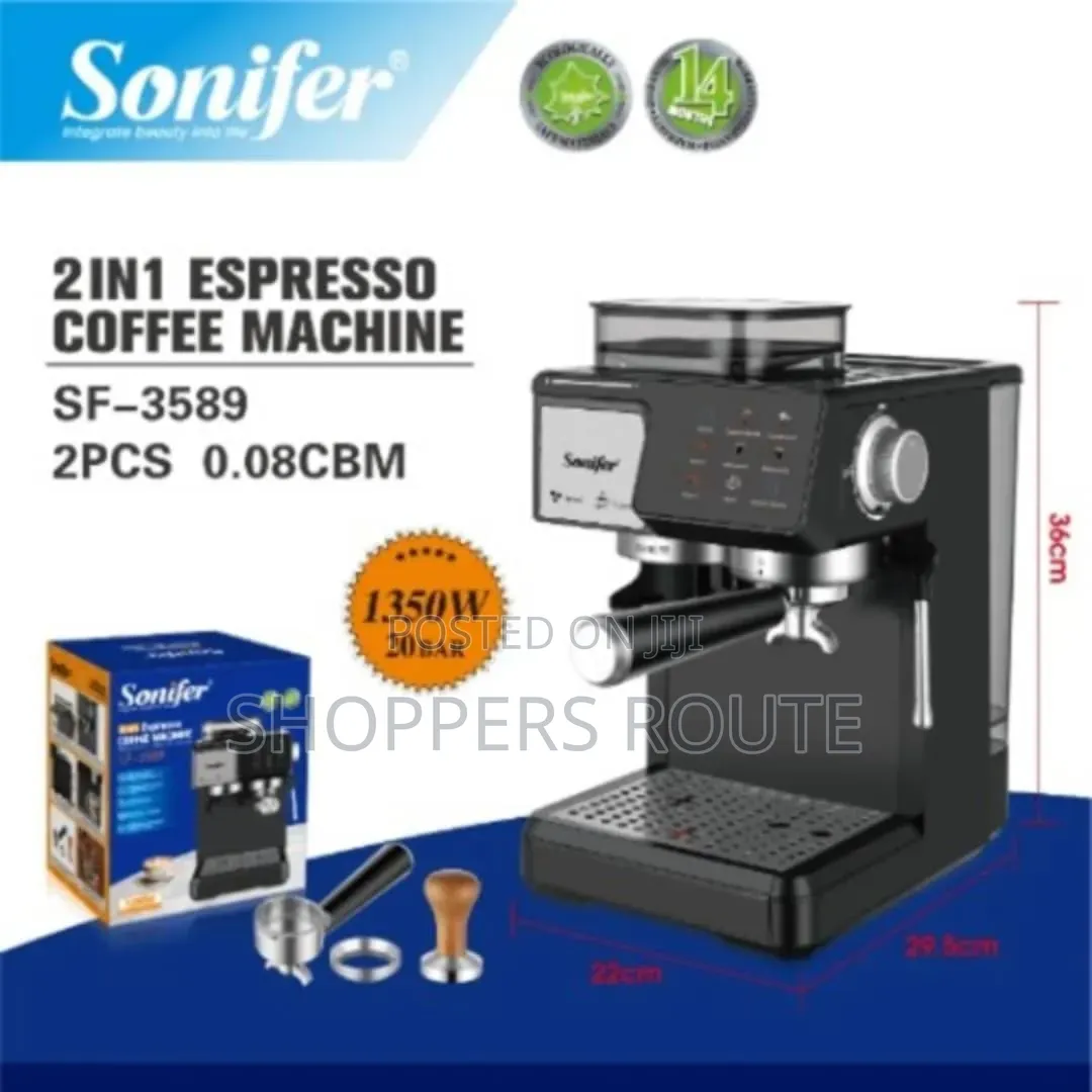 Sonifer 2 In 1 Expresso Coffee Machine With Coffee Grinder