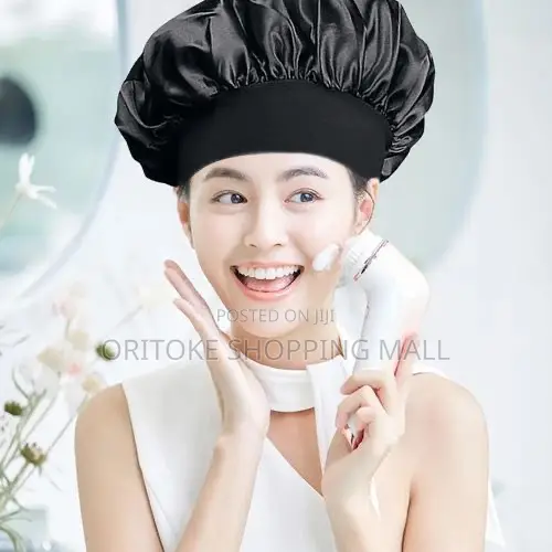 3 Silk Hair Bonnet - Black(3pieces)