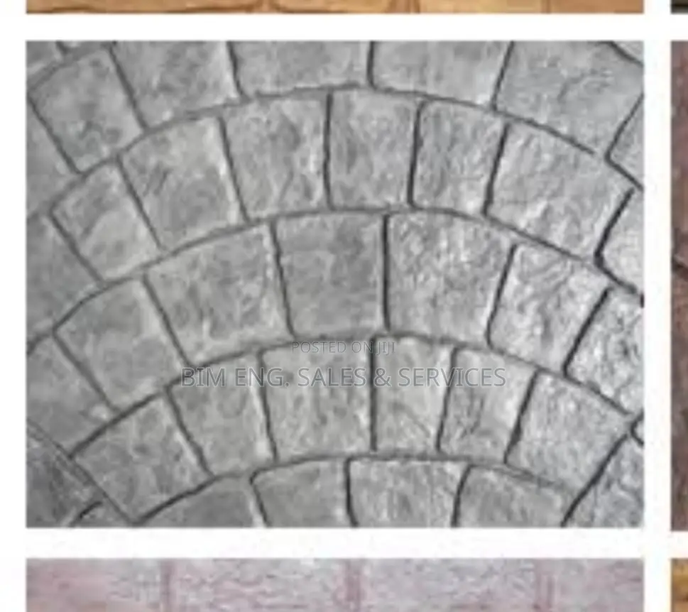 Grey Stamped Concrete, Acrylic Sealant, Water Proof