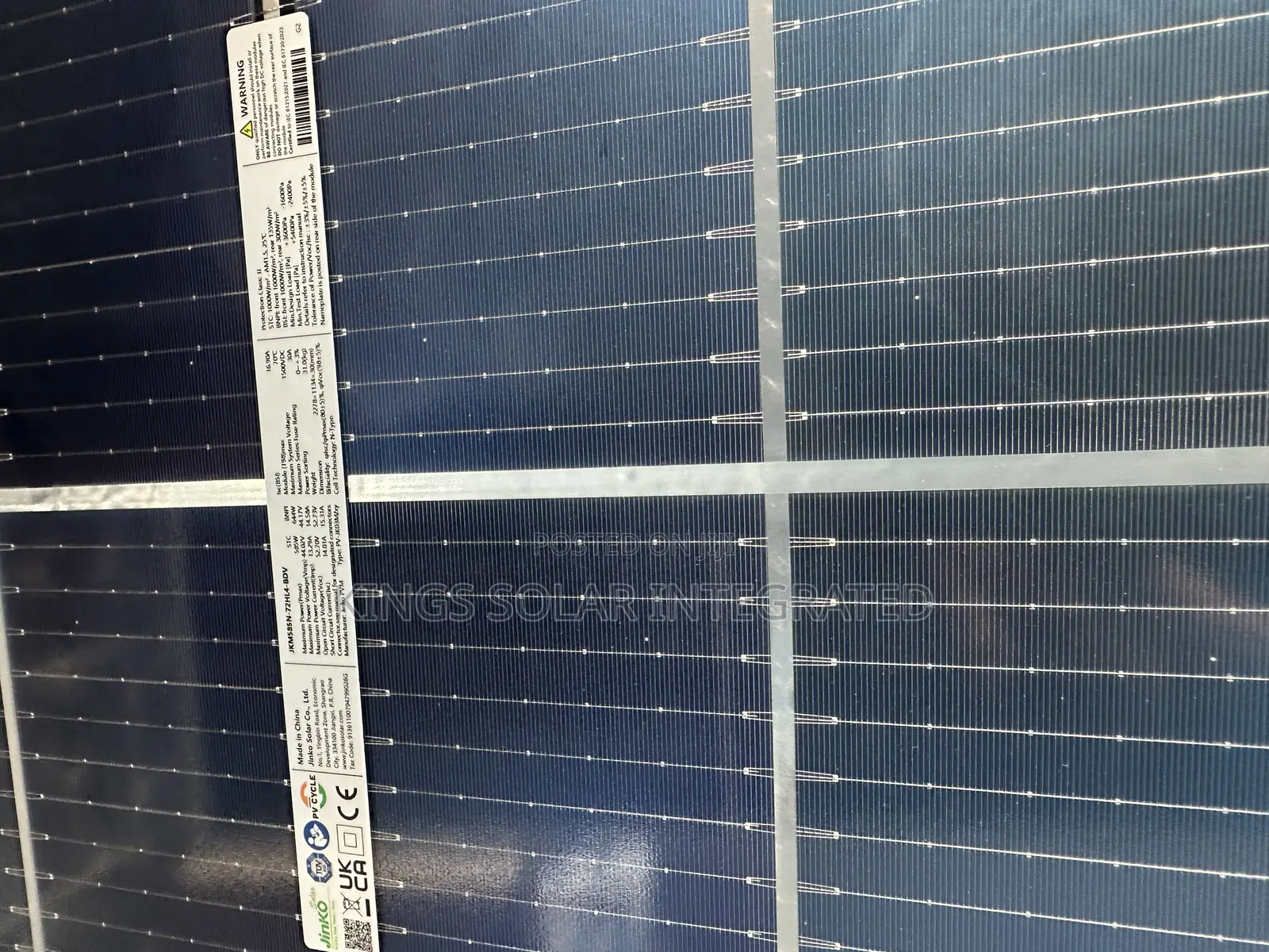 Brand New Original Jinko Bifacial Panel 585w