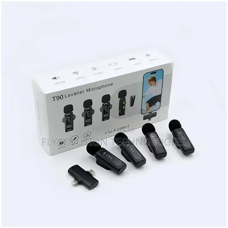 T90 4-in-1 Wireless Lavalier Microphone