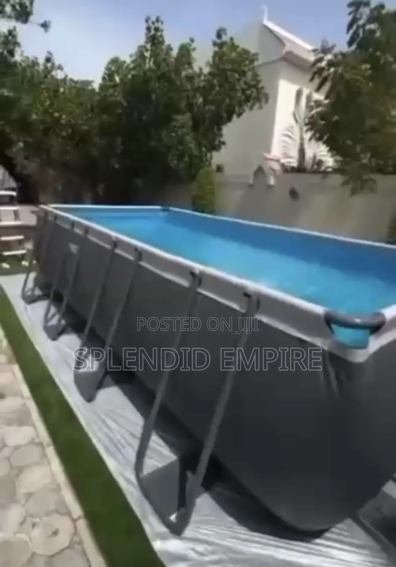 Intex Rectangular Frame Above Ground Pool 18ft X 9ft X 52” Height