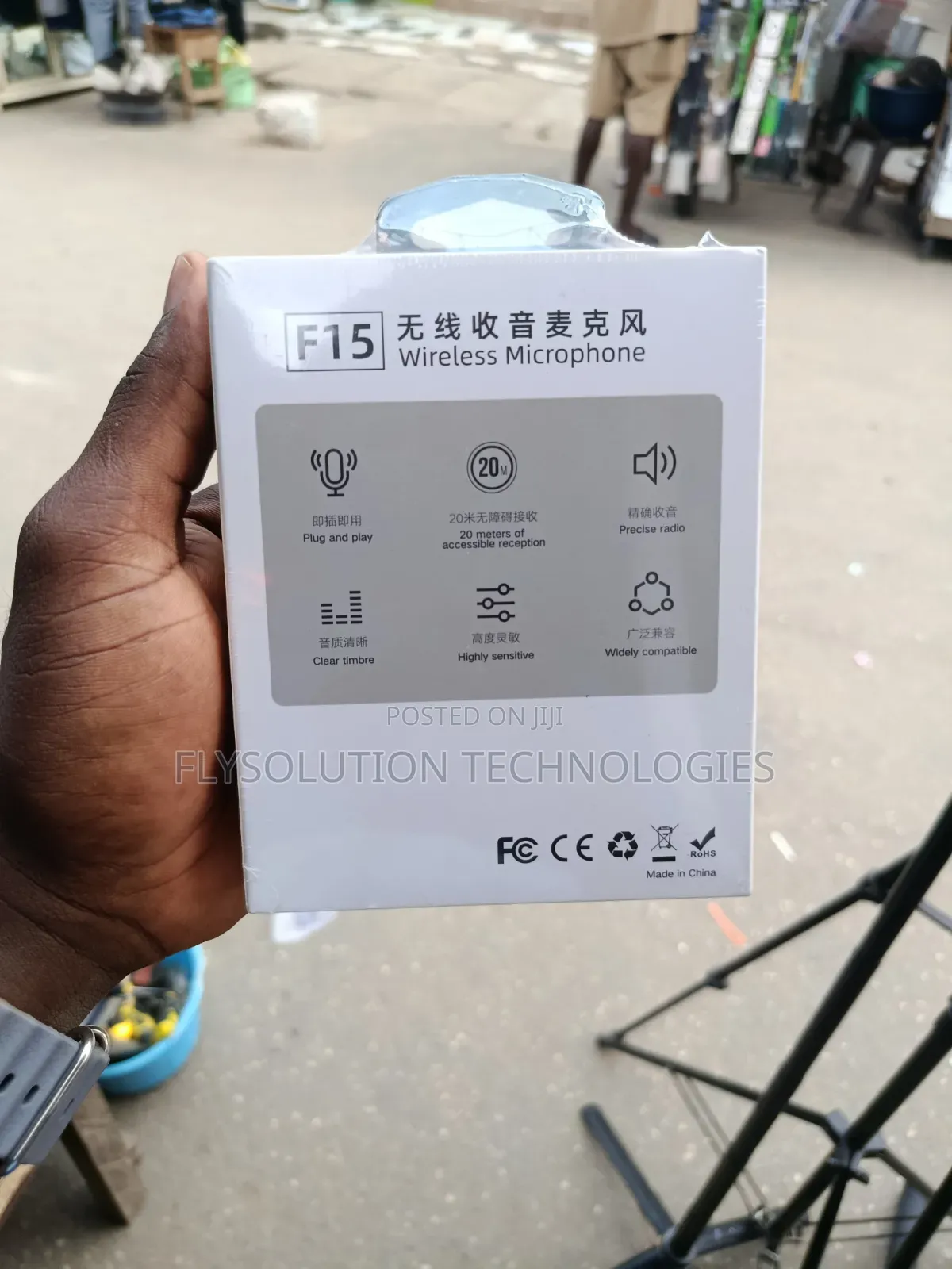 F15-2 Wireless 2 in 1 Type C + iPhone Noise Cancellation Microphone