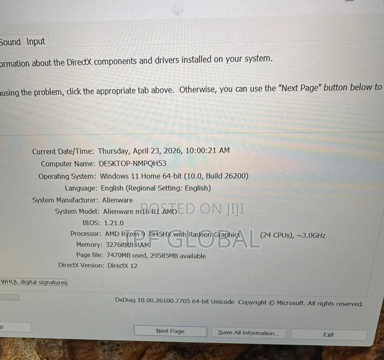 Laptop Alienware M16 R1 32GB AMD Ryzen 9 SSD 1T