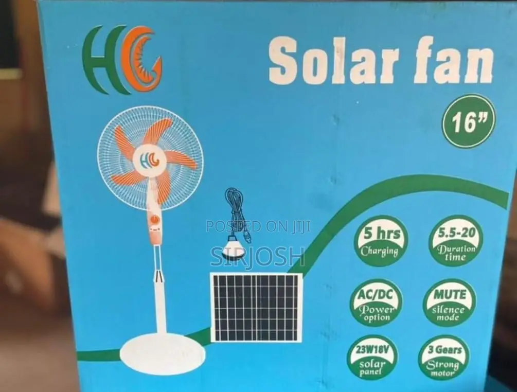 Rechargeable Solar Fan