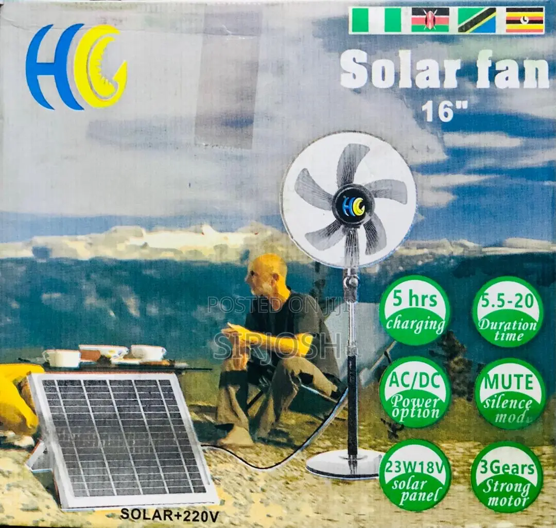 Rechargeable Solar Fan