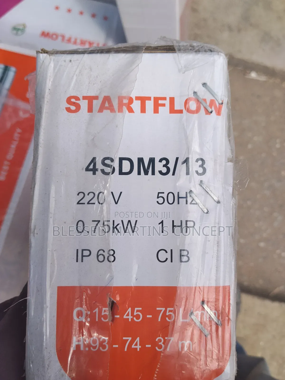 1hp Quality Submersible Water Pump. Brand: Startflow. 100% Copper Coil