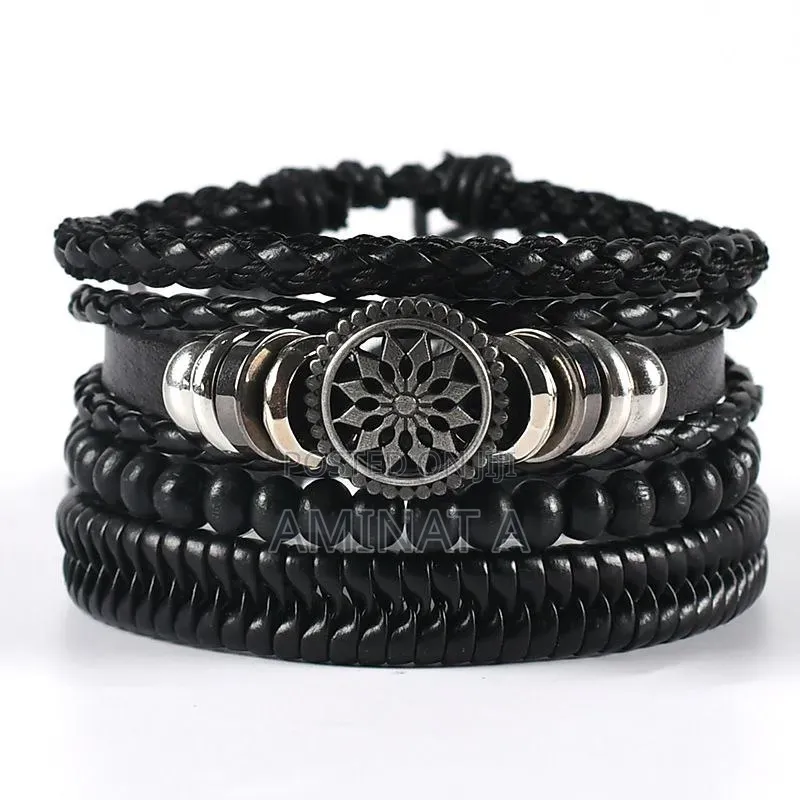 Classy Male Hand Bangle Bracelet Set